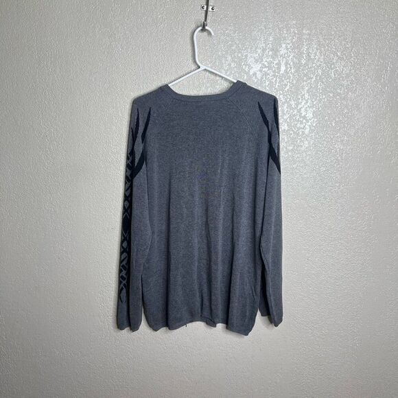 Vintage 90s Morbid Threads Tribal Print Long Sleeve Sweater Made In USA Grunge - Picture 5 of 6